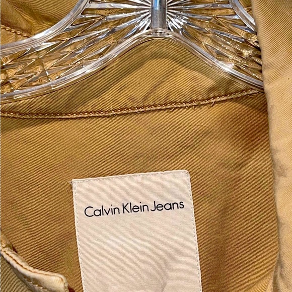 Women’s Calvin Klein Short Cropped Field Jacket Button Front Canvas Size Medium - Picture 5 of 12